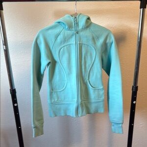Lululemon Athletica Blue Fitted Long Sleeve Scuba Hoodie